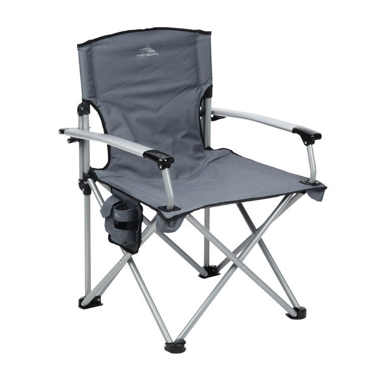 aluminum outdoor USA folding padded big camping chair with arm