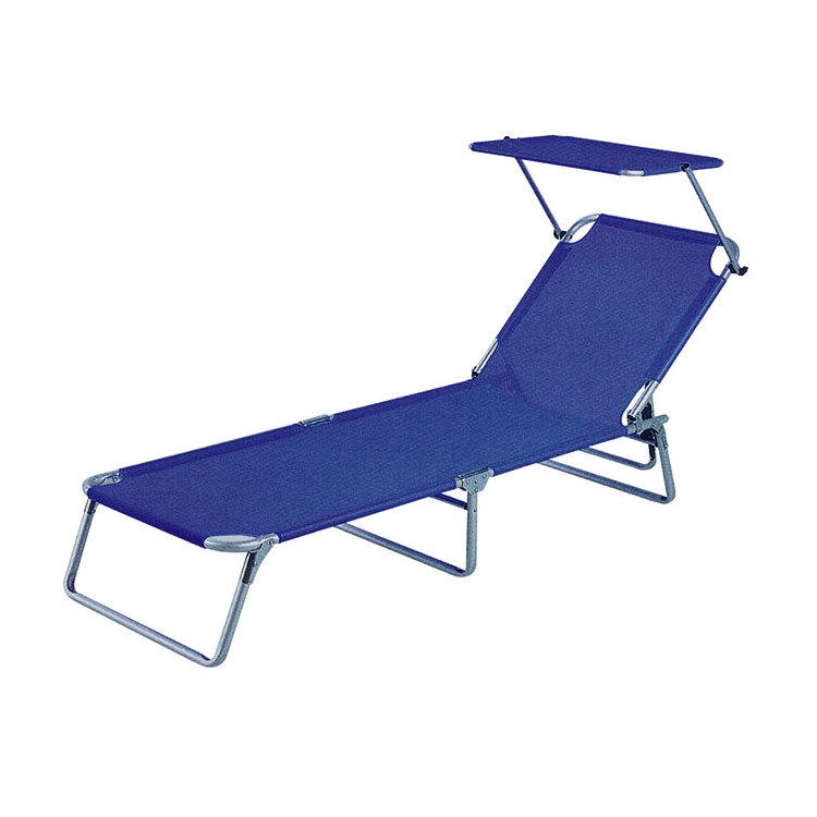 lounger umbrella sleeping reclining chairs folding outdoor beach chair with sun shade