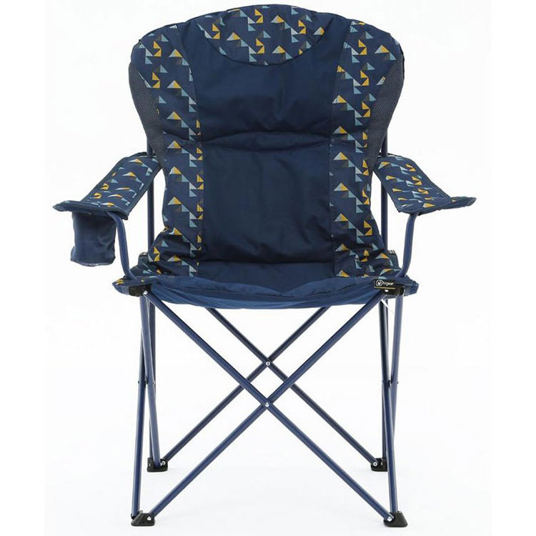 Oversized Folding Camping Chairs Quad Arm Chair with Heavy Duty frame