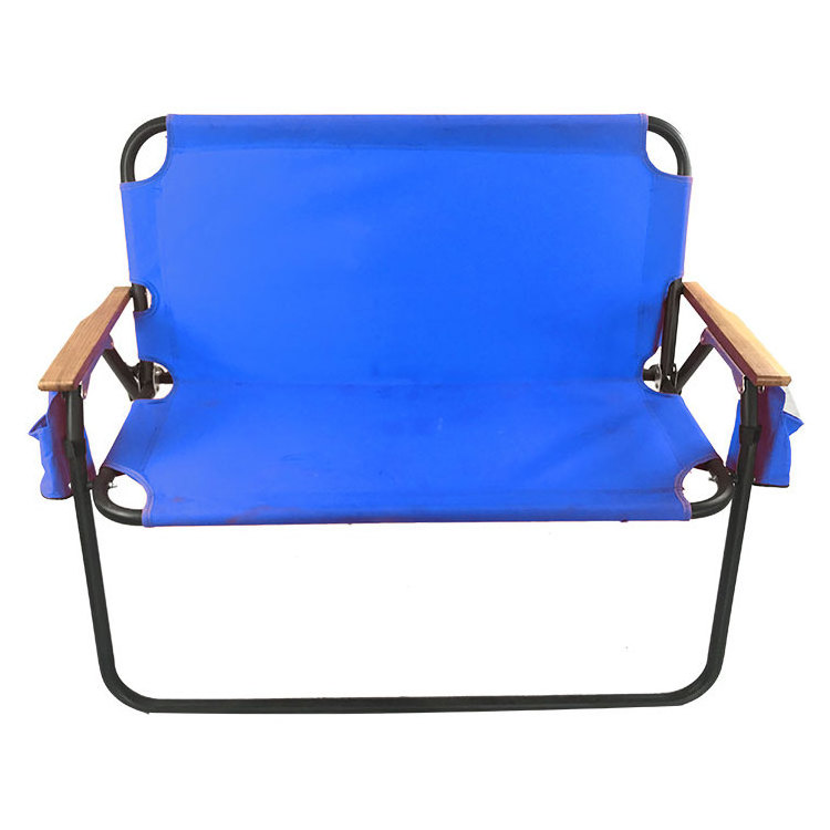 Whole sale camping portable folding bench garden patio benches double beach chair