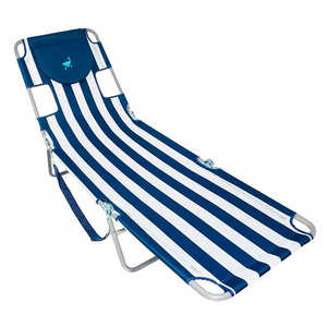 Patio Beach Sunbathing Lawn Chair Sun Lounger Outdoor Furniture Folding Lounge Chair Metal Beach Beds Modern with Face Hole