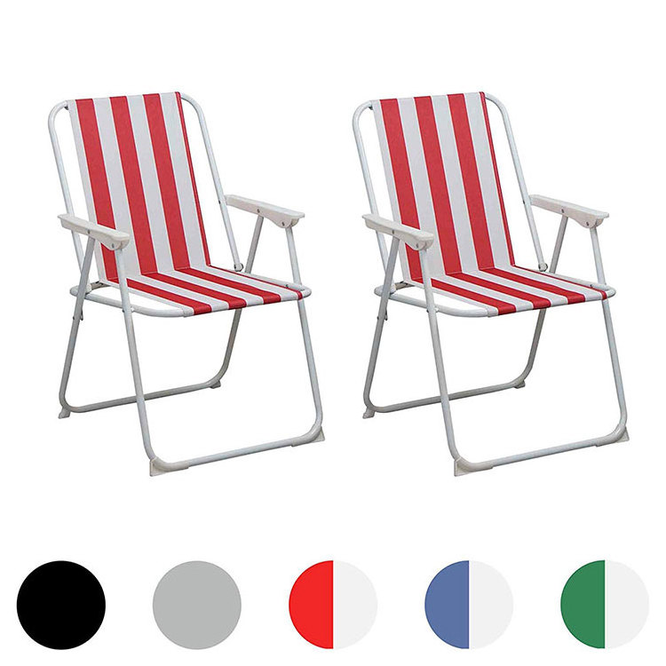 portable red butterfly leisure metal chairs webbing outdoor beach folding recliner lounge sun deck chair with armrest