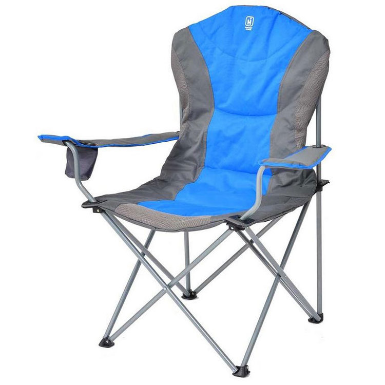 Oversized Folding Camping Chairs Quad Arm Chair with Heavy Duty frame