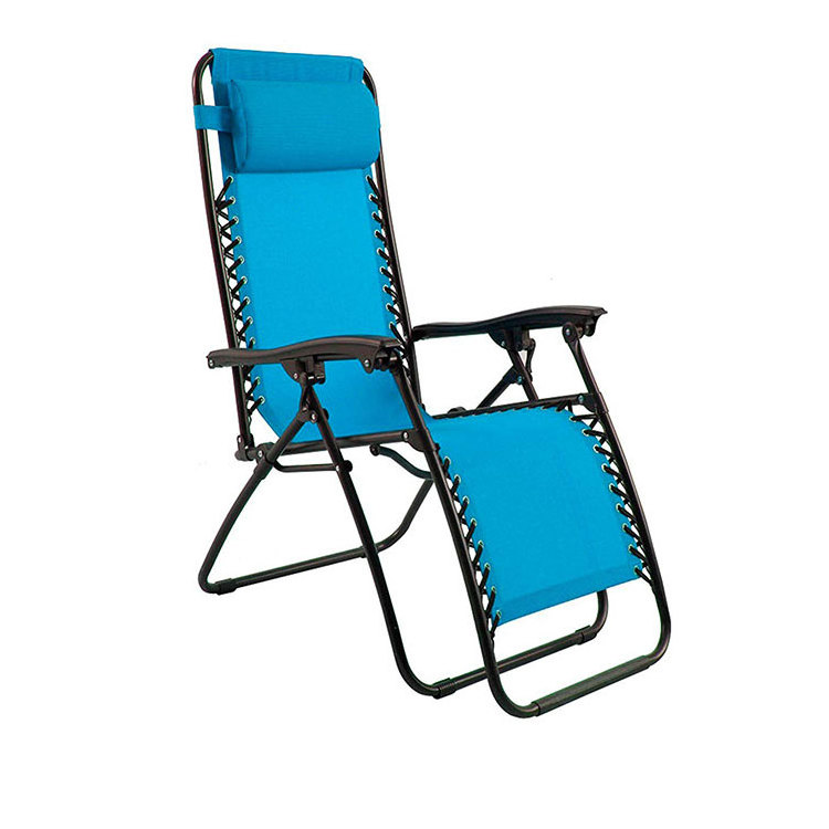 portable fabric lazy single patio lightweight folding lounge chair recliner with footrest