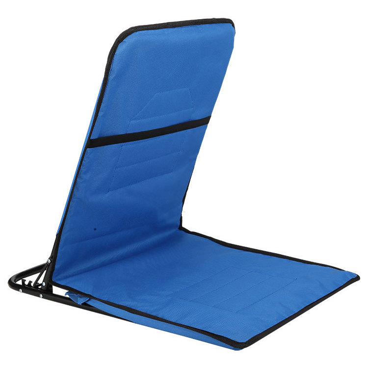 chaise lounge canvas bed blue portable folding beach mat adjustable floor chair