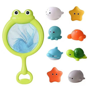 Safe Soft Vinyl  light up in the water bath swimming children's toys  toddler bathtub toys Crab Turtle  Kids bath toys