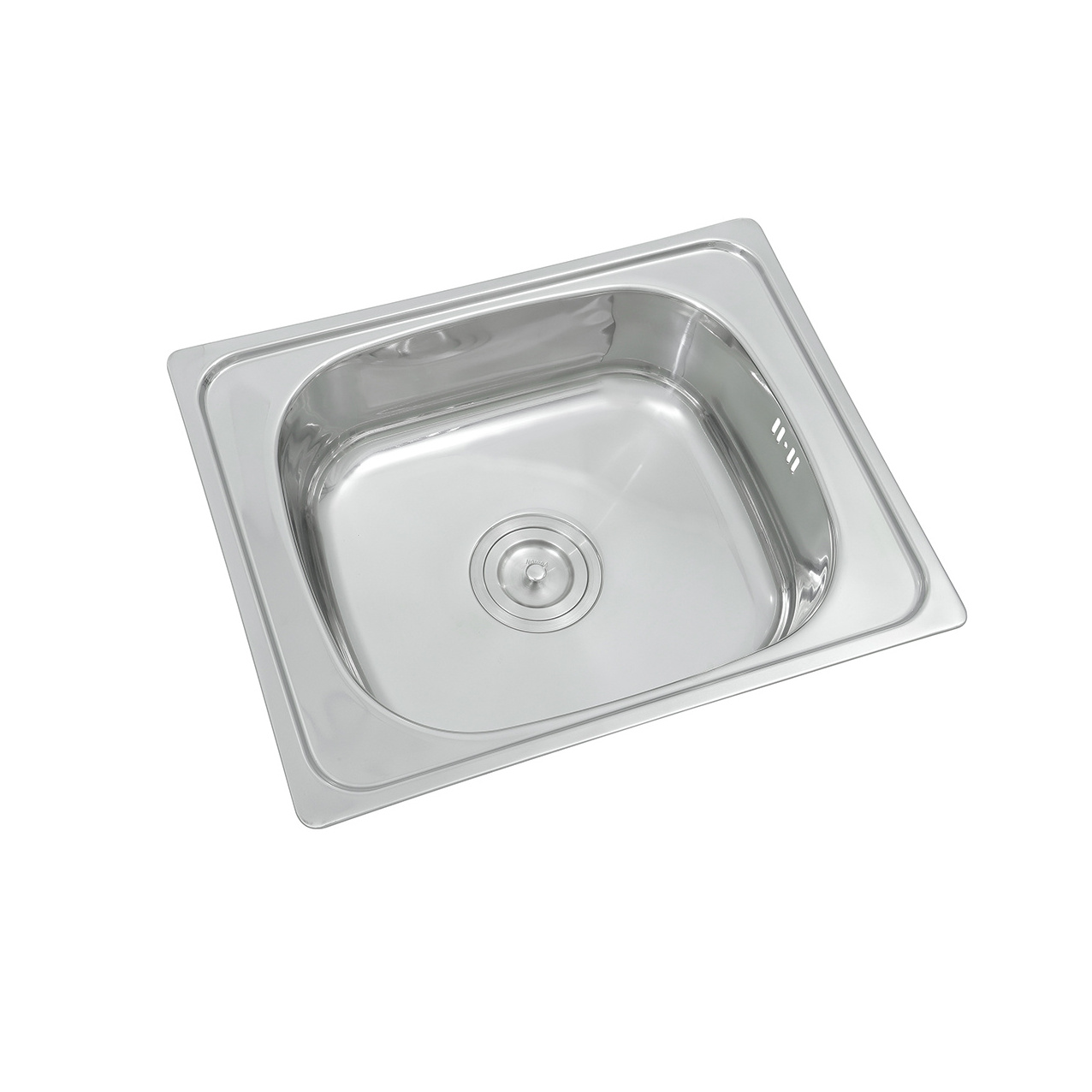 SUS304 Domestic Stainless Steel Single Bowl Sink with Grid and Faucet Hole Press