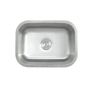 SUS304 Domestic Stainless Steel Single Bowl Sink with Grid and Faucet Hole Press