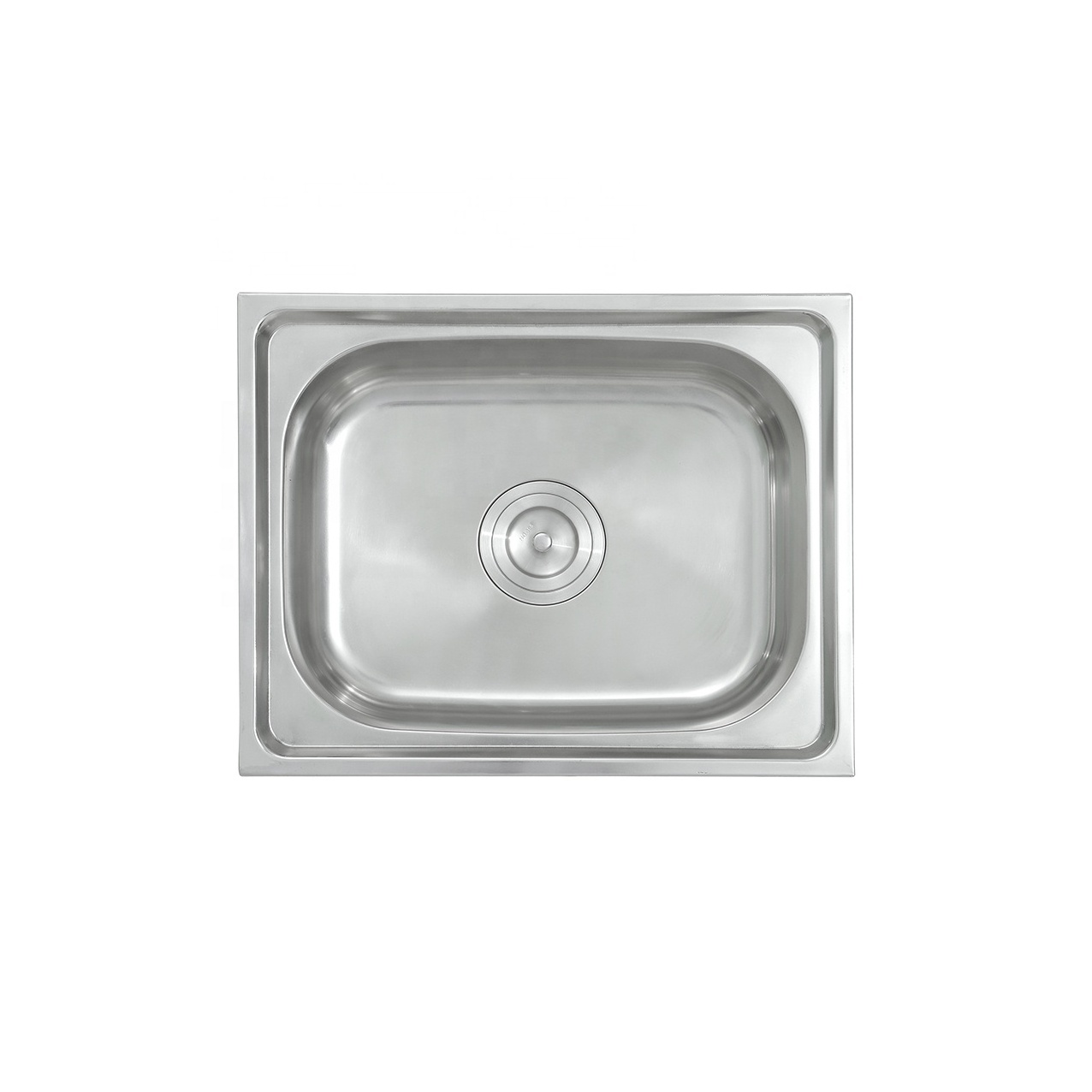 SUS304 Domestic Stainless Steel Single Bowl Sink with Grid and Faucet Hole Press