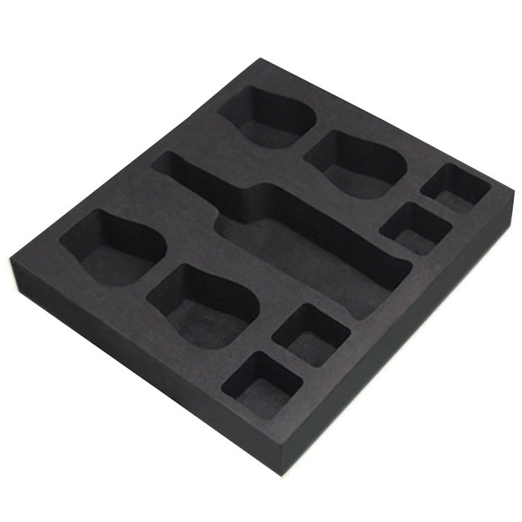 Custom Packaging Cushion EVA Foam Molded CNC Inserts Material Die Cut Black Blue Foam Box Opp Bag Custom Size Accepted Epe Foam