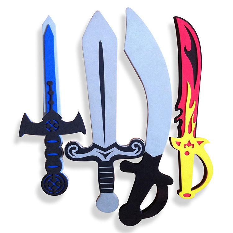 Lightweight safe customized soft foam new ninja pirate style EVA foam swords for party favors child game