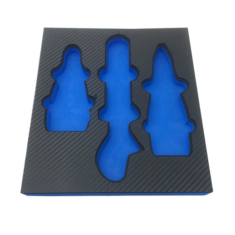 Custom Packaging Cushion EVA Foam Molded CNC Inserts Material Die Cut Black Blue Foam Box Opp Bag Custom Size Accepted Epe Foam