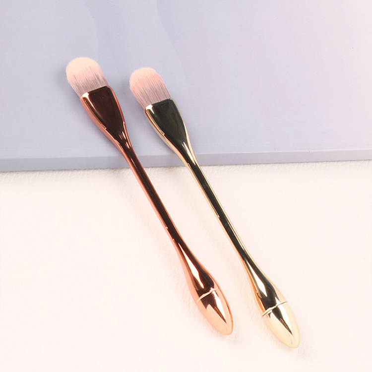 2024 High Quality Private Label Hot Selling Slim Waist Cosmetic Tool Gold Rose Skincare Red Lady Face Makeup Beauty Mask Brush