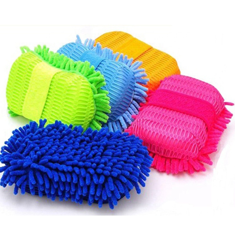 Colorful Cheap Chenille Cleaning Car Washing Sponge Automotive Brush