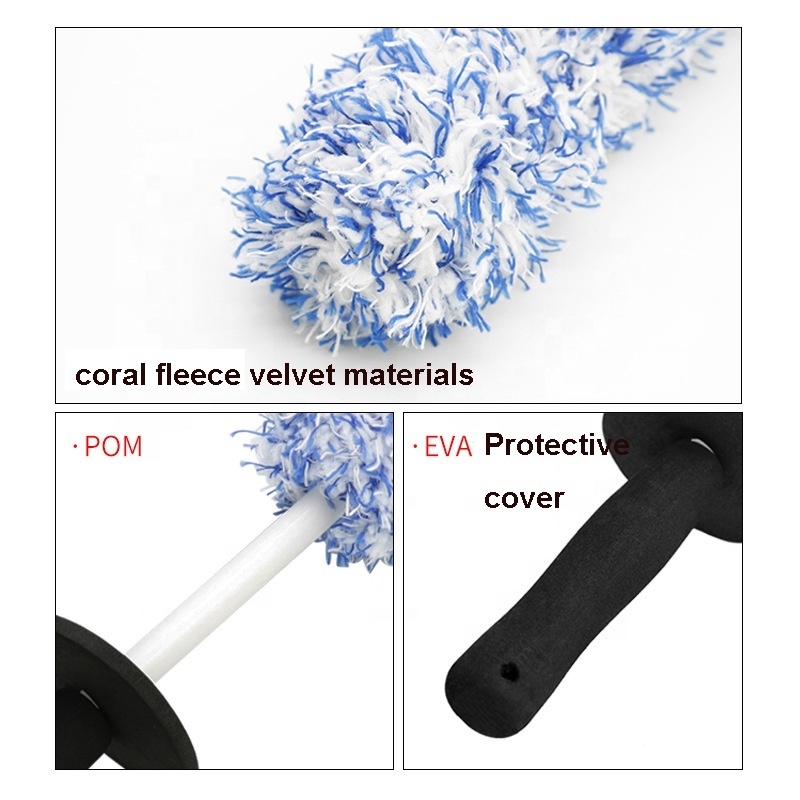 Popular Microfiber Car Wash Wheel Tire Cleaning fiber wheel brush 45cm