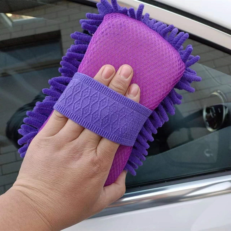 Colorful Cheap Chenille Cleaning Car Washing Sponge Automotive Brush