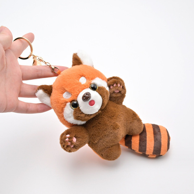 Creative Stuffed animal toys Raccoon Long Tail Odd-Tailed Bear plushie Pendant cute Raccoon Plush Keychains toys Bag Purse charm