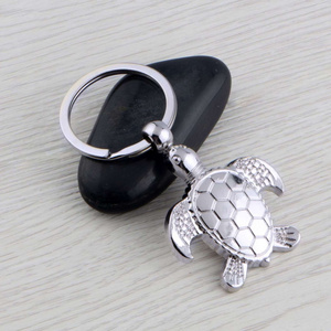 Personalized Custom Logo Animals sea turtle Key ring Funny Keychain 3D Turtle Metal Key chains Souvenirs Handbag Purse Bag Charm