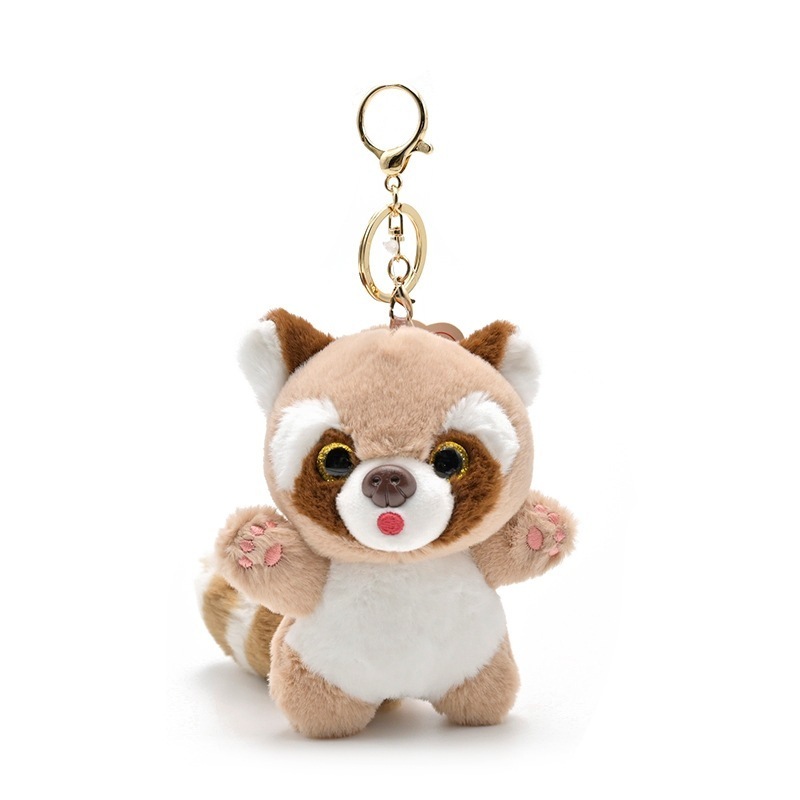 Creative Stuffed animal toys Raccoon Long Tail Odd-Tailed Bear plushie Pendant cute Raccoon Plush Keychains toys Bag Purse charm