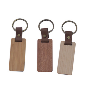 Blank Wooden key chains logo custom laser engraved souvenir craft Blanks Vintage Hotel Keychain Personalized Key Tags for DIY