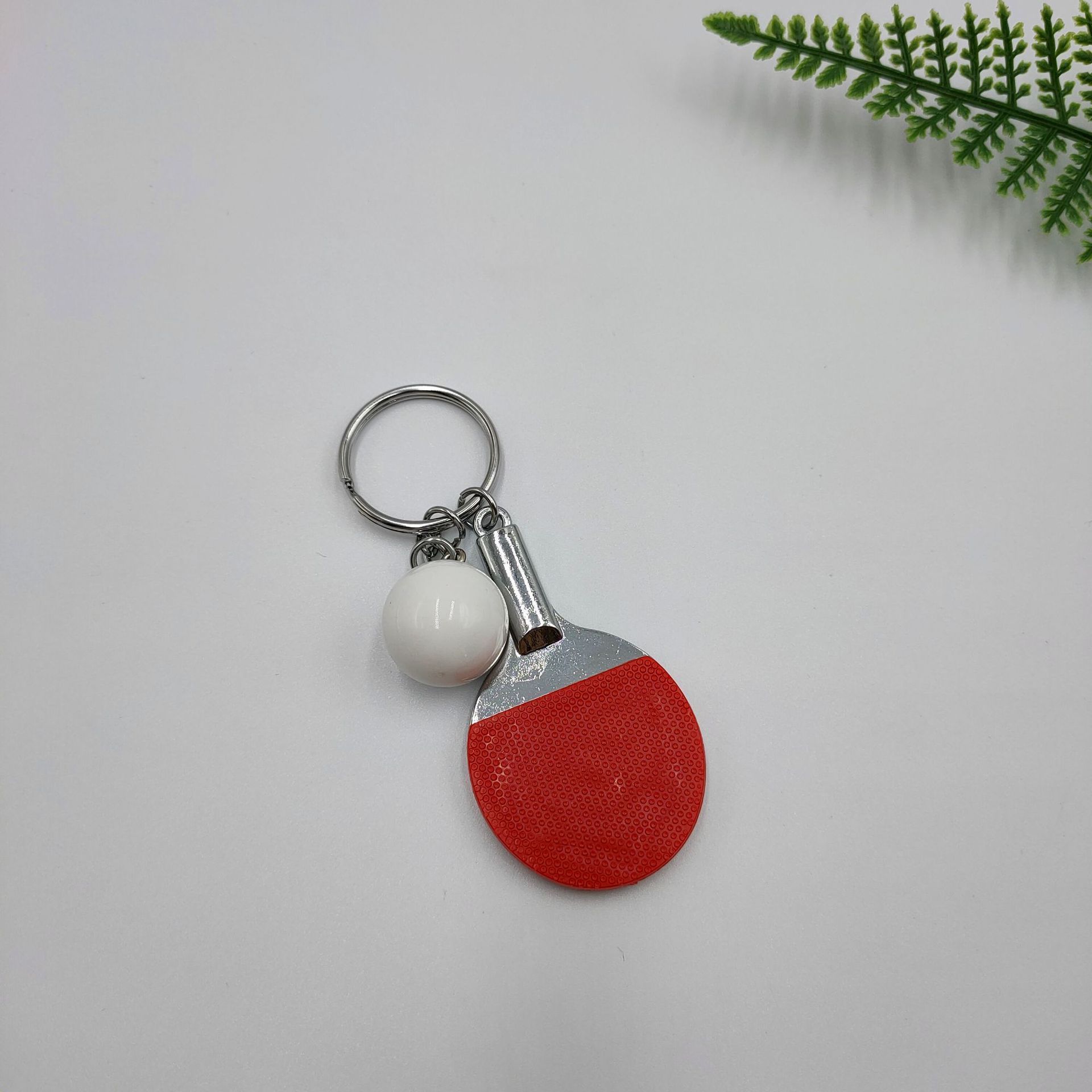 3d mini Table Tennis simulation Keychain Mini Ping Pong Key rings Table Tennis Racket Sports realistic Key chain for Bags charms