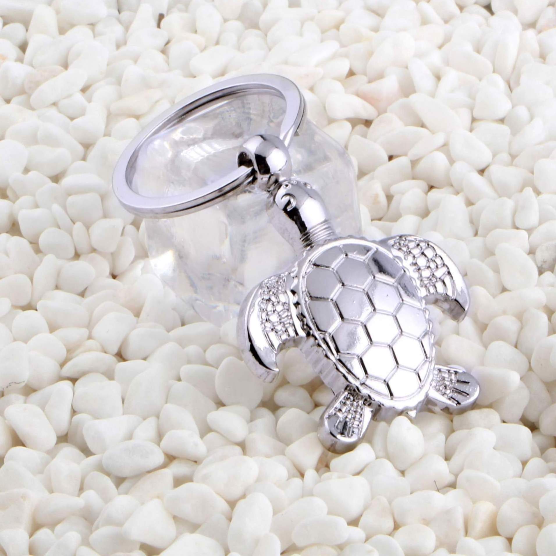 Personalized Custom Logo Animals sea turtle Key ring Funny Keychain 3D Turtle Metal Key chains Souvenirs Handbag Purse Bag Charm