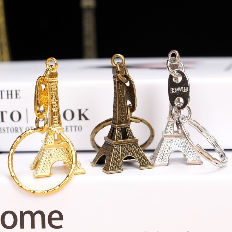 France souvenirs Gift Keychain Vintage Paris Eiffel Tower Keychain Metal Iron Tower Key chains car Keyring Bag Pendant Accessory