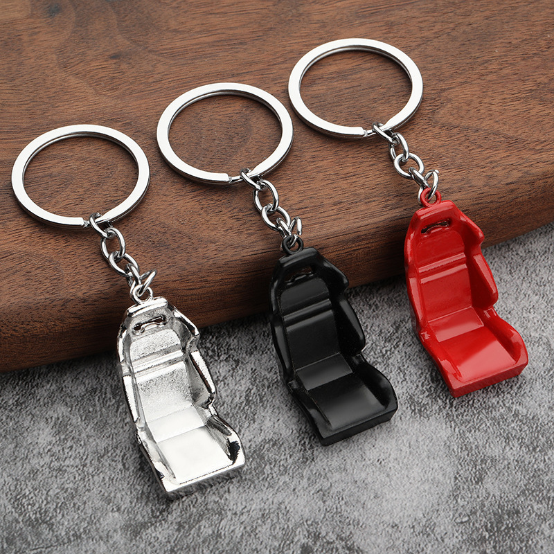 Creative Metal Key chains Car Seat Keychain Auto part Keychain Car Driving Racing Chair keychain Enthusiast Gift keyring pendant