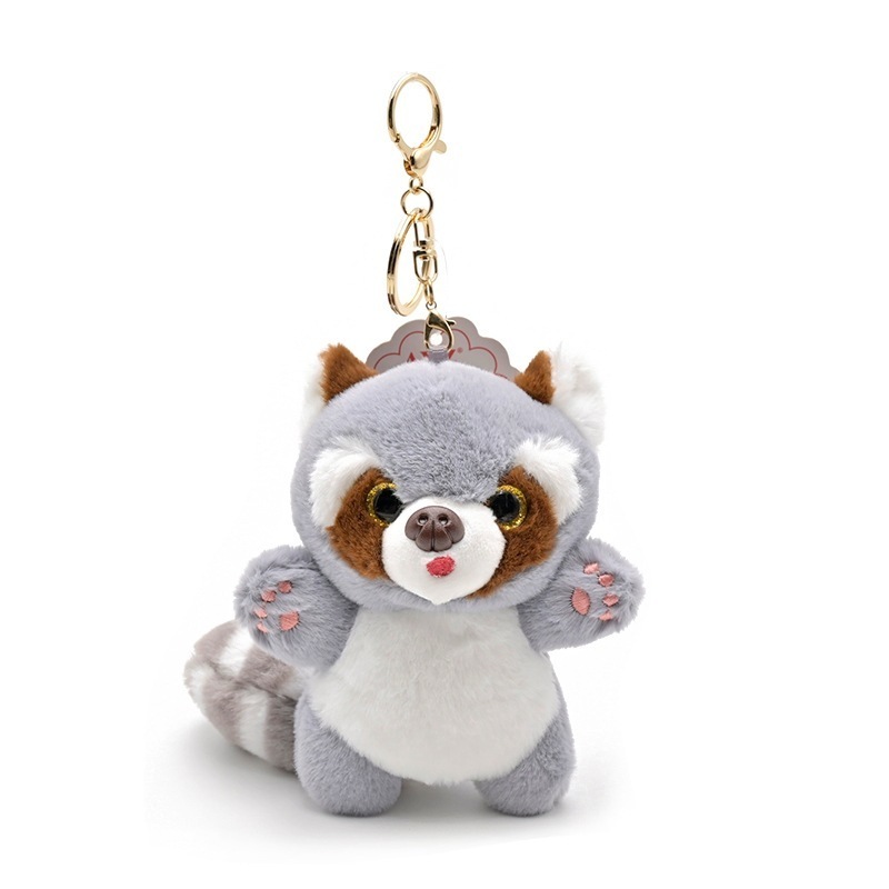 Creative Stuffed animal toys Raccoon Long Tail Odd-Tailed Bear plushie Pendant cute Raccoon Plush Keychains toys Bag Purse charm