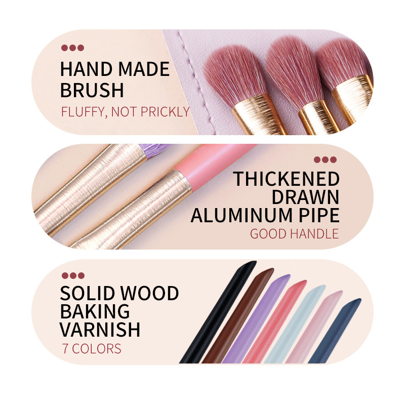 Custom makeup brushes Logo Private label 5Pcs 7Color Candy Series Vegan Eye Makeup Brush Set Eye shadow brush