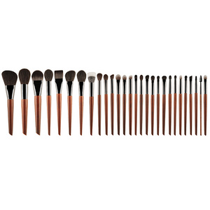 28Pcs Log Handle Single Makeup Brushes Series Make up Brushes Set  Handmade Makeup Tools Beauty Natural Hair Synthetic Hair