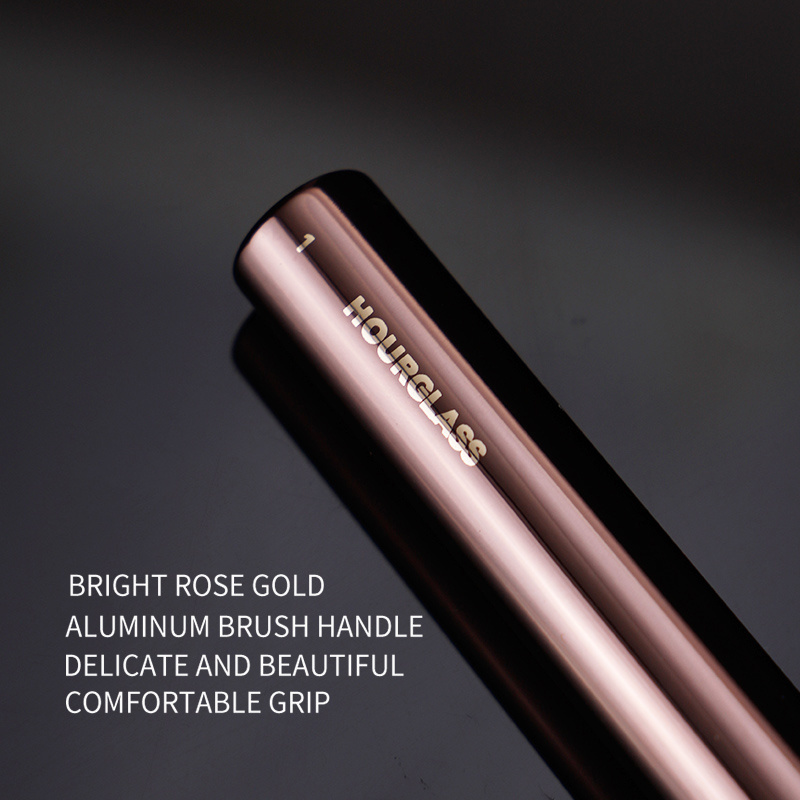 Custom HG 19Pcs Hourglass Brushes Series Aluminium handle ferrule Vegan professional luxury cruelty free makeup brush set