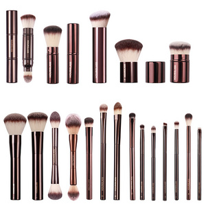 Custom HG 19Pcs Hourglass Brushes Series Aluminium handle ferrule Vegan professional luxury cruelty free makeup brush set