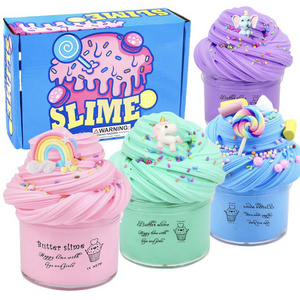 AMZ Four Color Cotton Mud Set Color Box Slime butter Mud Color Mud butter slime Children's toys