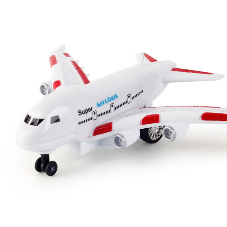 A380 aerial passenger plane with lights remote control aircraft children's toy two ground remote control aircraft 0.5