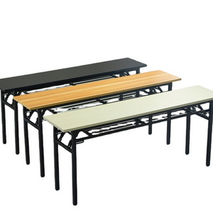 Convenient and easy folding large size table Company rectangular conference table Outdoor portable student training table