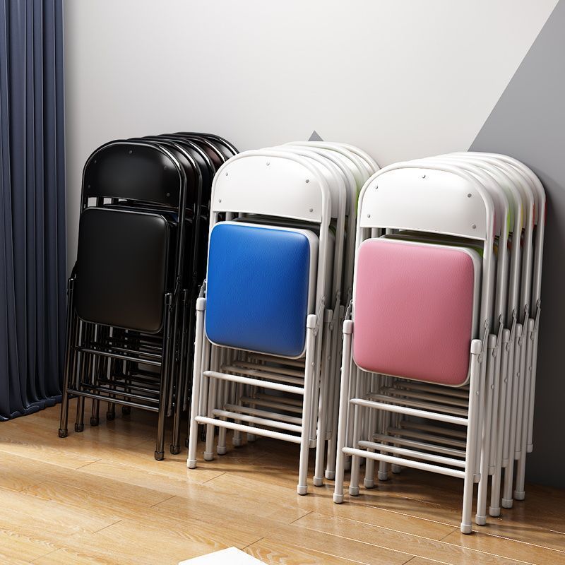 Folding chair Home simple college student dormitory computer chair Meeting portable office back bedroom dining chair stool