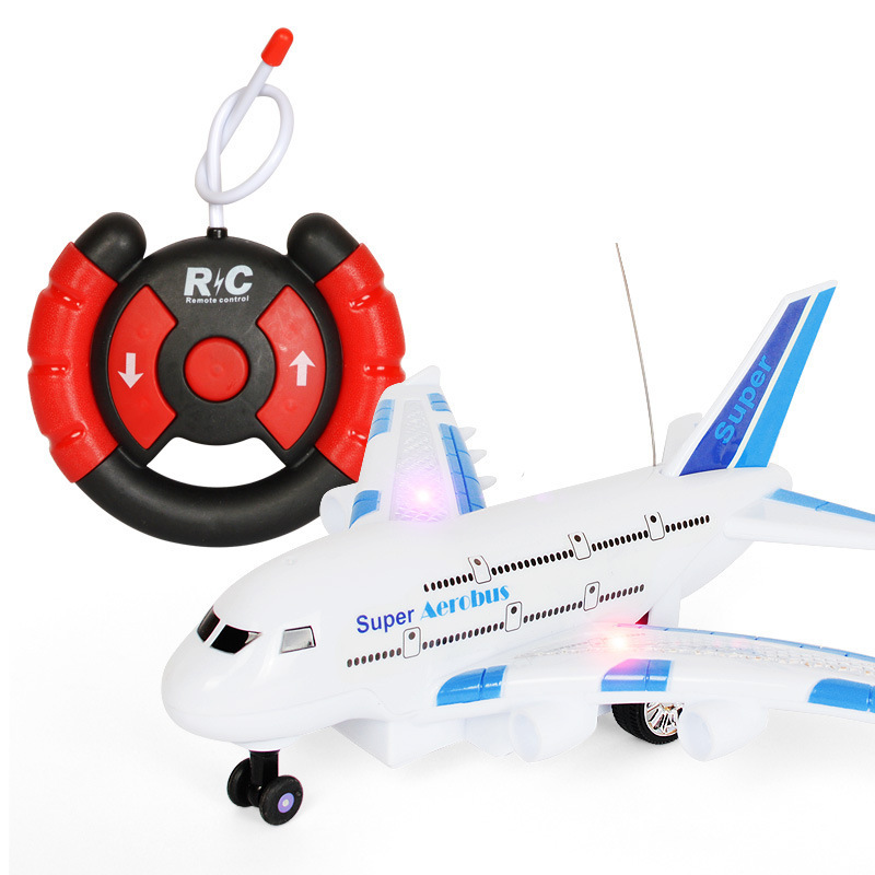 A380 aerial passenger plane with lights remote control aircraft children's toy two ground remote control aircraft 0.5