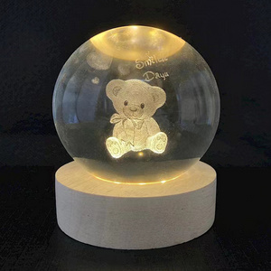 Glowing Milky Way starry crystal ball 12 Zodiac Rooster Animals 3D laser crystal ball for gifts