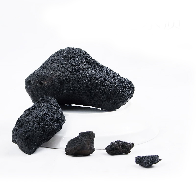 Nature landscaping black volcanic lava rocks pumice stone for horticulture and succulents