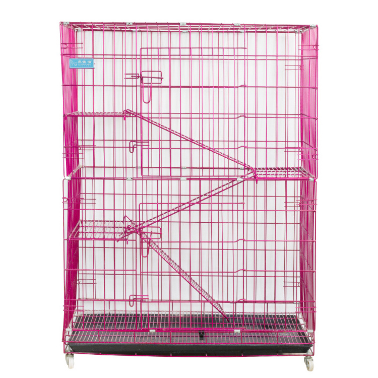 Luxury Big Fashion Popular 4 3 Tier Large Stackable Outdoor Cat Cage Indoor For Large Cats