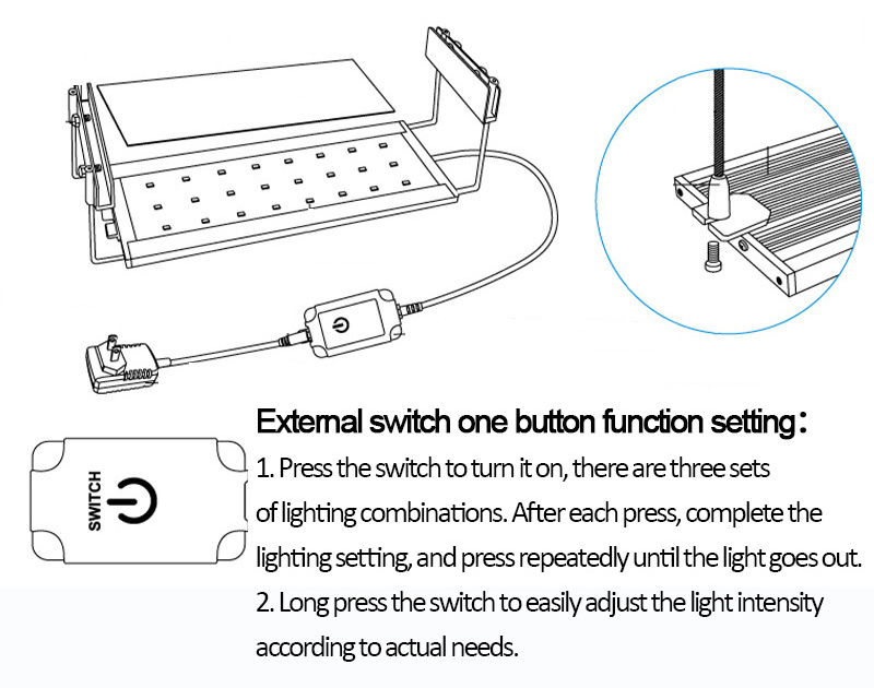 Fish Tank Led Light Odyssea Intelligent High Power Flourscent Light 20 24 36 48 60 72 Inch Led Aquarium Lighting