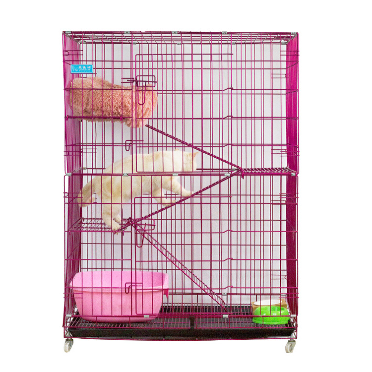 Luxury Big Fashion Popular 4 3 Tier Large Stackable Outdoor Cat Cage Indoor For Large Cats