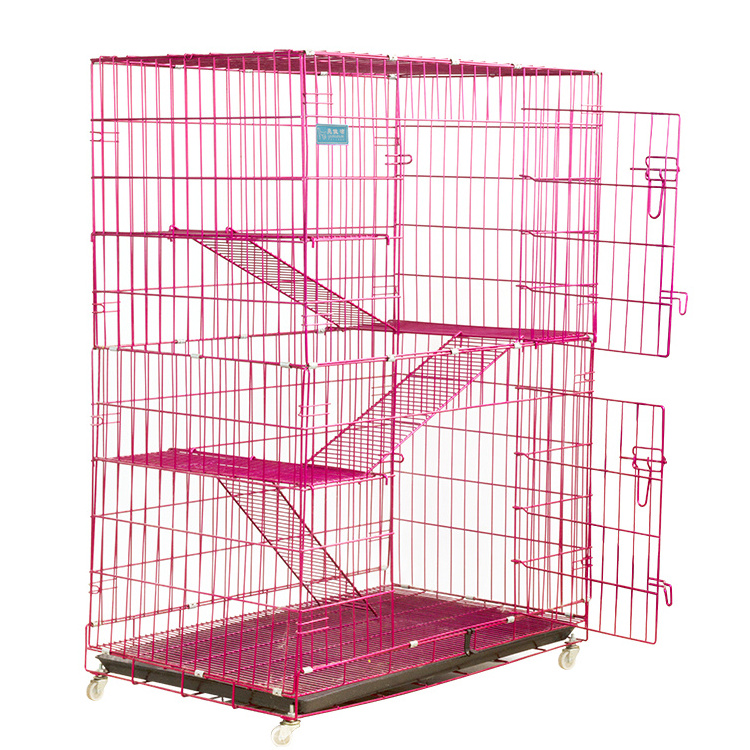 Luxury Big Fashion Popular 4 3 Tier Large Stackable Outdoor Cat Cage Indoor For Large Cats