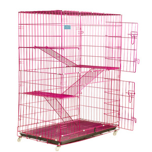 Luxury Big Fashion Popular 4 3 Tier Large Stackable Outdoor Cat Cage Indoor For Large Cats