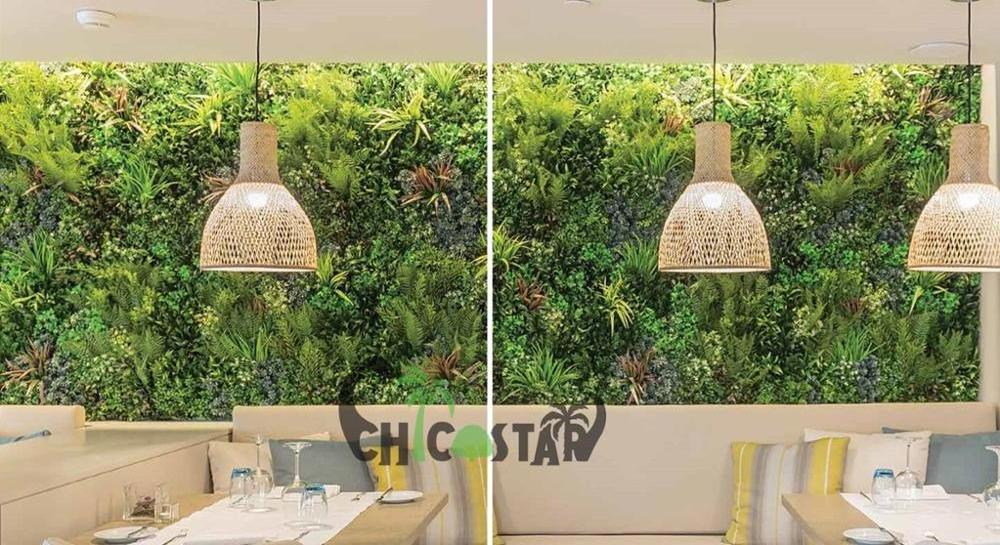 wholesale Indoor artificial vertical green wall / Outdoor garden decoration artificial wall hanging plant wall