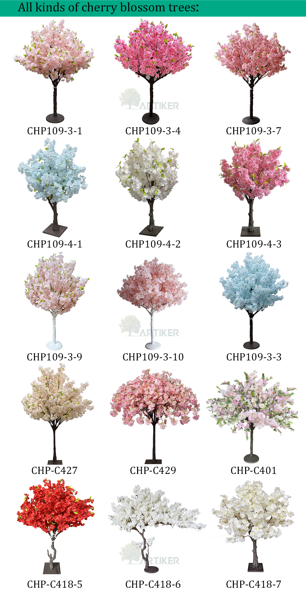 Wedding Table Centerpiece Ornament Tree silk artificial cherry blossom tree