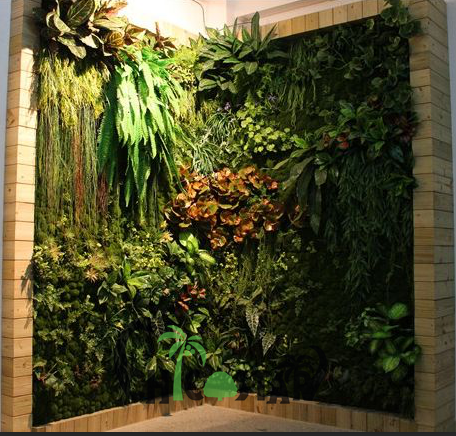 wholesale Indoor artificial vertical green wall / Outdoor garden decoration artificial wall hanging plant wall