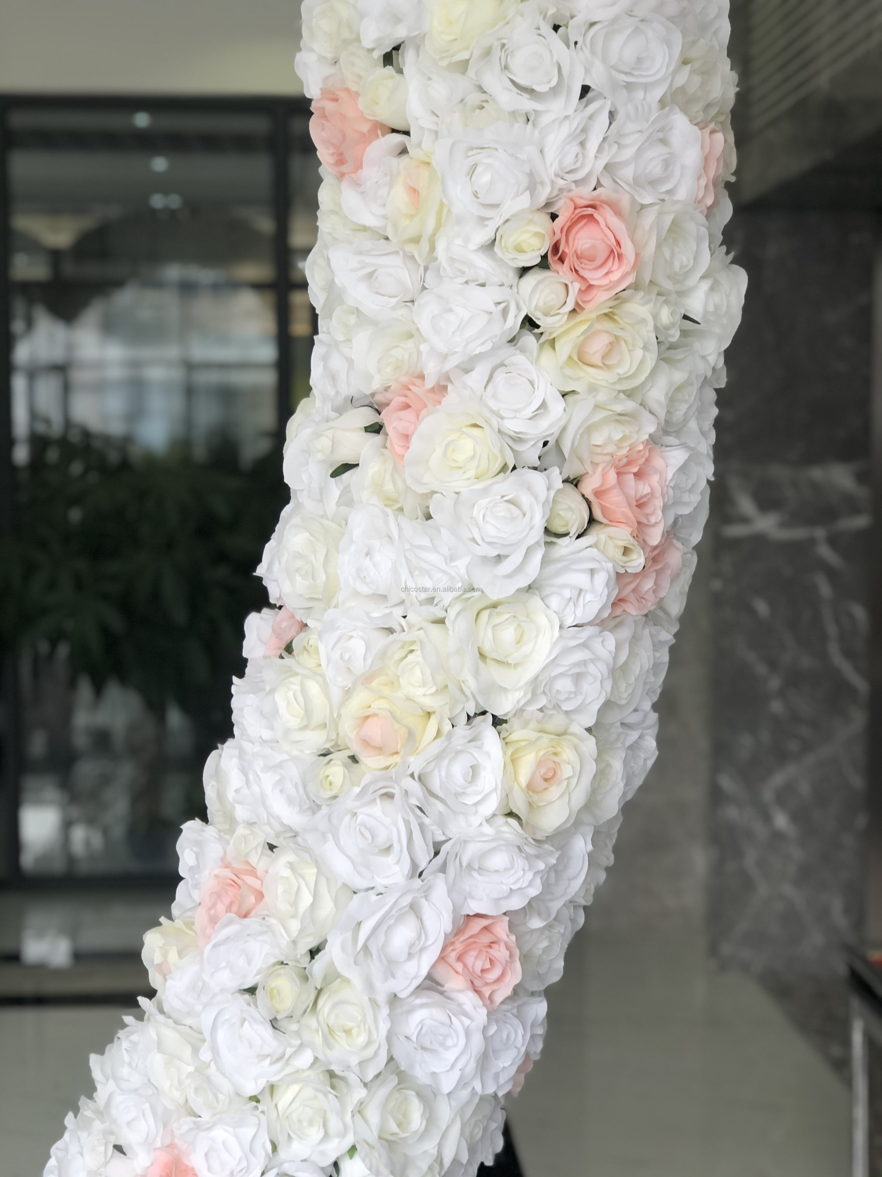 Silk Flowers decorative heart shape entrance Arch / wedding flower arch for wedding decor