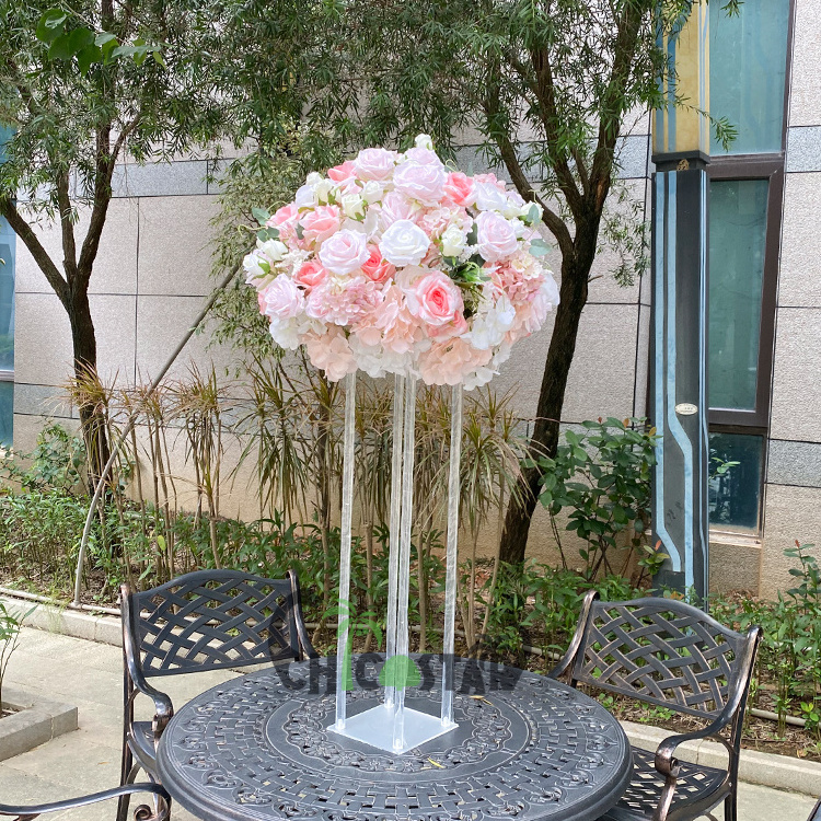 Wedding Flower Ball Arrangement Wedding Centerpiece Artificial Pink Flower Balls